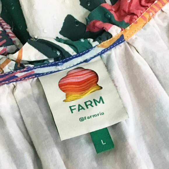 Farm Rio Off White Macaw Mini Dress NWOT - Picture 15 of 16